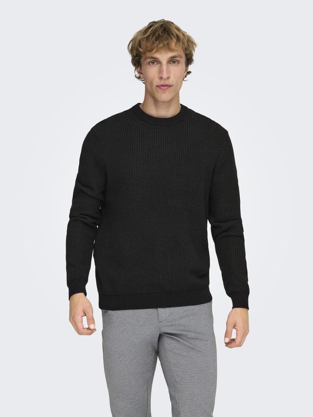 ONSDAVE REG LS CREW NECK KNIT NOOS
